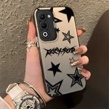 HONTINGA Oppo A5 5g ile Uyumlu Kılıfı Silikon Kenar Sert Arka Düşüme Önleyici Basitlik Anti Düşme Kamera Korumali Yıldız Desen Telefon Kılıfı Kadın ve Erkek Için Uygundur K1-0706