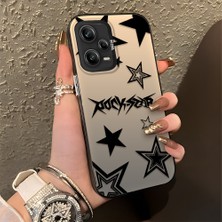 HONTINGA Redmi Note 12 Pro 5g ile Uyumlu Kılıfı Silikon Kenar Sert Arka Düşüme Önleyici Basitlik Anti Düşme Kamera Korumali Yıldız Desen Telefon Kılıfı Kadın ve Erkek Için Uygundur K1-0706