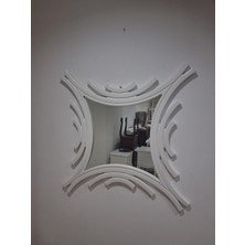 Bengi Ankara Mobilya Ayna  Cnc 90629  Model Parlak Beyaz Renk  Kayın Torna Kutuda Sevk El Yapım