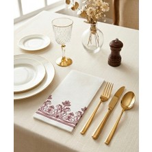 Nevas Aura Bordo Desenli Kağıt Peçete 50'li Paket