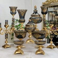 Dekor Arya Napoli̇ 11 Parça Salon Konsol Aksesuar Seti̇ Füme