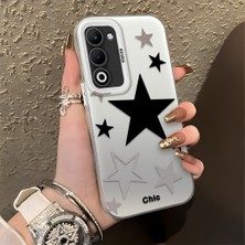 HONTINGA Oppo A5 5g ile Uyumlu Kılıfı Silikon Kenar Sert Arka Düşüme Önleyici Basitlik Anti Düşme Kamera Korumali Yıldız Desen Telefon Kılıfı Kadın ve Erkek Için Uygundur K1-0706