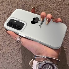 HONTINGA Samsung Galaxy A26 ile Uyumlu Kılıfı Silikon Kenar Sert Arka Düşüme Önleyici Basitlik Anti Düşme Kamera Korumali Kalp Desen Telefon Kılıfı Kadın ve Erkek Için Uygundur K1-0710