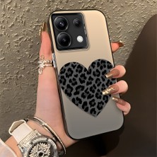 HONTINGA Redmi Note 13 Pro 5g ile Uyumlu Kılıfı Silikon Kenar Sert Arka Düşüme Önleyici Basitlik Anti Düşme Kamera Korumali Leopar Kalp Desen Telefon Kılıfı Kadın ve Erkek Için Uygundur K1-0715
