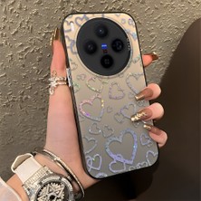 HONTINGA Vivo X300 ile Uyumlu Kılıfı Silikon Kenar Sert Arka Düşüme Önleyici Basitlik Anti Düşme Kamera Korumali Kalp Desen Telefon Kılıfı Kadın ve Erkek Için Uygundur K1-0710