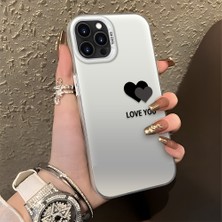 HONTINGA iPhone 13 Pro Max ile Uyumlu Kılıfı Silikon Kenar Sert Arka Düşüme Önleyici Basitlik Anti Düşme Kamera Korumali Kalp Desen Telefon Kılıfı Kadın ve Erkek Için Uygundur K1-0710