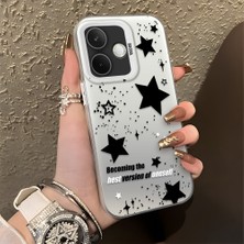 HONTINGA Oppo A5 Pro 5g ile Uyumlu Kılıfı Silikon Kenar Sert Arka Düşüme Önleyici Basitlik Anti Düşme Kamera Korumali Yıldız Desen Telefon Kılıfı Kadın ve Erkek Için Uygundur K1-0704