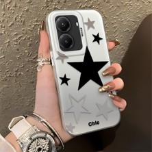 HONTINGA Poco X7 Pro ile Uyumlu Kılıfı Silikon Kenar Sert Arka Düşüme Önleyici Basitlik Anti Düşme Kamera Korumali Yıldız Desen Telefon Kılıfı Kadın ve Erkek Için Uygundur K1-0706