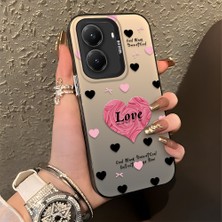 HONTINGA Poco X7 Pro ile Uyumlu Kılıfı Silikon Kenar Sert Arka Düşüme Önleyici Basitlik Anti Düşme Kamera Korumali Kalp Desen Telefon Kılıfı Kadın ve Erkek Için Uygundur K1-0708