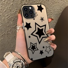 HONTINGA iPhone 13 Pro ile Uyumlu Kılıfı Silikon Kenar Sert Arka Düşüme Önleyici Basitlik Anti Düşme Kamera Korumali Yıldız Desen Telefon Kılıfı Kadın ve Erkek Için Uygundur K1-0709