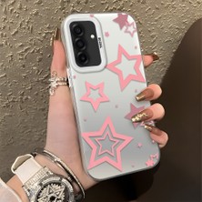 HONTINGA Samsung Galaxy A26 ile Uyumlu Kılıfı Silikon Kenar Sert Arka Düşüme Önleyici Basitlik Anti Düşme Kamera Korumali Yıldız Desen Telefon Kılıfı Kadın ve Erkek Için Uygundur K1-0709