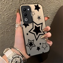 HONTINGA Oppo A5 5g ile Uyumlu Kılıfı Silikon Kenar Sert Arka Düşüme Önleyici Basitlik Anti Düşme Kamera Korumali Yıldız Desen Telefon Kılıfı Kadın ve Erkek Için Uygundur K1-0709