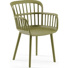 Tilia Eva-P Polipropilen Kollu Sandalye Haki - Bahçe, Balkon, Dış Mekan, Kafe, Restoran İçin