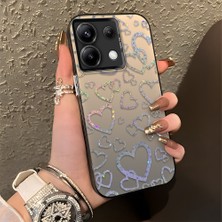 HONTINGA Poco X6 5g ile Uyumlu Kılıfı Silikon Kenar Sert Arka Düşüme Önleyici Basitlik Anti Düşme Kamera Korumali Kalp Desen Telefon Kılıfı Kadın ve Erkek Için Uygundur K1-0710