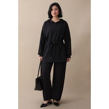 inStyle Beli Büzgülü Siyah Ikili Takım