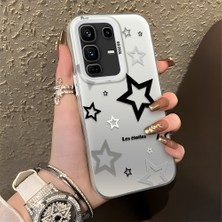 HONTINGA Infinix Note 50 Pro Plus ile Uyumlu Kılıfı Silikon Kenar Sert Arka Düşüme Önleyici Basitlik Anti Düşme Kamera Korumali Yıldız Desen Telefon Kılıfı Kadın ve Erkek Için Uygundur K1-0703
