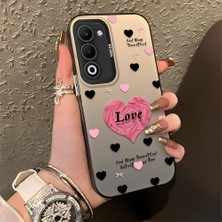 HONTINGA Oppo A5 5g ile Uyumlu Kılıfı Silikon Kenar Sert Arka Düşüme Önleyici Basitlik Anti Düşme Kamera Korumali Kalp Desen Telefon Kılıfı Kadın ve Erkek Için Uygundur K1-0708