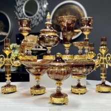 Dekor Arya Milano 11 Parça Salon Konsol Aksesuar Seti̇ Kahve