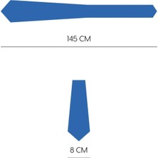 1001 Kravat Mavi Gri Çizgili 8 Cm genişliğinde Klasik Kravat