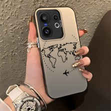 HONTINGA Vivo X200 Fe ile Uyumlu Kılıfı Silikon Kenar Sert Arka Düşüme Önleyici Basitlik Anti Düşme Kamera Korumali Uçuş Desen Telefon Kılıfı Kadın ve Erkek Için Uygundur K1-0714