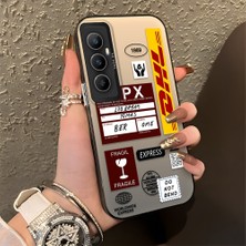 HONTINGA Realme C65 4g ile Uyumlu Kılıfı Silikon Kenar Sert Arka Düşüme Önleyici Basitlik Anti Düşme Kamera Korumali Dhl Desen Telefon Kılıfı Kadın ve Erkek Için Uygundur K1-0735