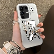 HONTINGA Infinix Note 50 Pro Plus ile Uyumlu Kılıfı Silikon Kenar Sert Arka Düşüme Önleyici Basitlik Anti Düşme Kamera Korumali Cr7 Desen Telefon Kılıfı Kadın ve Erkek Için Uygundur K1-0712