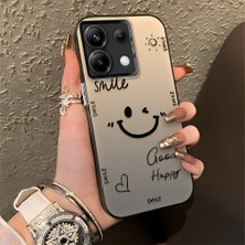 HONTINGA Poco X6 5g ile Uyumlu Kılıfı Silikon Kenar Sert Arka Düşüme Önleyici Basitlik Anti Düşme Kamera Korumali Gülümseme Desen Telefon Kılıfı Kadın ve Erkek Için Uygundur K1-0738