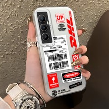 HONTINGA Realme C65 4g ile Uyumlu Kılıfı Silikon Kenar Sert Arka Düşüme Önleyici Basitlik Anti Düşme Kamera Korumali Dhl Desen Telefon Kılıfı Kadın ve Erkek Için Uygundur K1-0735