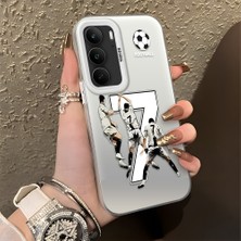 HONTINGA Realme C75 ile Uyumlu Kılıfı Silikon Kenar Sert Arka Düşüme Önleyici Basitlik Anti Düşme Kamera Korumali Cr7 Desen Telefon Kılıfı Kadın ve Erkek Için Uygundur K1-0712