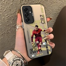 HONTINGA Samsung Galaxy A36 5g ile Uyumlu Kılıfı Silikon Kenar Sert Arka Düşüme Önleyici Basitlik Anti Düşme Kamera Korumali Cr7 Desen Telefon Kılıfı Kadın ve Erkek Için Uygundur K1-0712