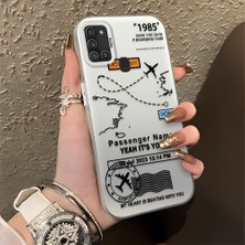 HONTINGA Samsung Galaxy A21S ile Uyumlu Kılıfı Silikon Kenar Sert Arka Düşüme Önleyici Basitlik Anti Düşme Kamera Korumali Uçuş Desen Telefon Kılıfı Kadın ve Erkek Için Uygundur K1-0714