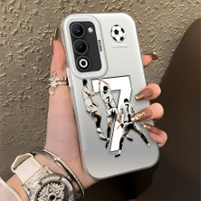 HONTINGA Oppo A5 5g ile Uyumlu Kılıfı Silikon Kenar Sert Arka Düşüme Önleyici Basitlik Anti Düşme Kamera Korumali Cr7 Desen Telefon Kılıfı Kadın ve Erkek Için Uygundur K1-0712