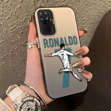 HONTINGA Xiaomi Redmi Note 10 Pro ile Uyumlu Kılıfı Silikon Kenar Sert Arka Düşüme Önleyici Basitlik Anti Düşme Kamera Korumali Cr7 Desen Telefon Kılıfı Kadın ve Erkek Için Uygundur K1-0727