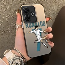 HONTINGA Xiaomi Redmi 13 4g ile Uyumlu Kılıfı Silikon Kenar Sert Arka Düşüme Önleyici Basitlik Anti Düşme Kamera Korumali Cr7 Desen Telefon Kılıfı Kadın ve Erkek Için Uygundur K1-0727