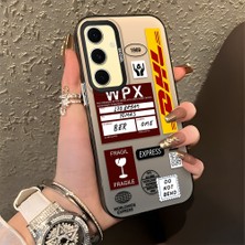 HONTINGA Samsung Galaxy S24 Fe ile Uyumlu Kılıfı Silikon Kenar Sert Arka Düşüme Önleyici Basitlik Anti Düşme Kamera Korumali Dhl Desen Telefon Kılıfı Kadın ve Erkek Için Uygundur K1-0735