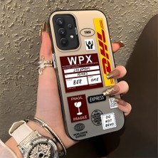 HONTINGA Samsung Galaxy A32 ile Uyumlu Kılıfı Silikon Kenar Sert Arka Düşüme Önleyici Basitlik Anti Düşme Kamera Korumali Dhl Desen Telefon Kılıfı Kadın ve Erkek Için Uygundur K1-0735