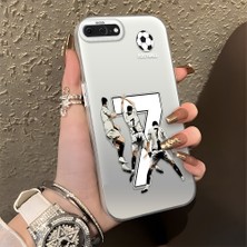 HONTINGA iPhone 8 Plus ile Uyumlu Kılıfı Silikon Kenar Sert Arka Düşüme Önleyici Basitlik Anti Düşme Kamera Korumali Cr7 Desen Telefon Kılıfı Kadın ve Erkek Için Uygundur K1-0712