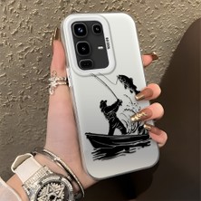 HONTINGA Infinix Note 50 Pro 4g ile Uyumlu Kılıfı Silikon Kenar Sert Arka Düşüme Önleyici Basitlik Anti Düşme Kamera Korumali Balık Tutma Desen Telefon Kılıfı Kadın ve Erkek Için Uygundur K1-0736