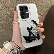 HONTINGA Infinix Note 50 Pro Plus ile Uyumlu Kılıfı Silikon Kenar Sert Arka Düşüme Önleyici Basitlik Anti Düşme Kamera Korumali Balık Tutma Desen Telefon Kılıfı Kadın ve Erkek Için Uygundur K1-0736