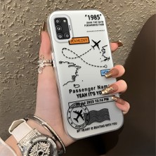 HONTINGA Samsung Galaxy A31 ile Uyumlu Kılıfı Silikon Kenar Sert Arka Düşüme Önleyici Basitlik Anti Düşme Kamera Korumali Uçuş Desen Telefon Kılıfı Kadın ve Erkek Için Uygundur K1-0714