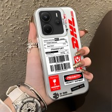 HONTINGA Xiaomi Redmi Note 14 4g ile Uyumlu Kılıfı Silikon Kenar Sert Arka Düşüme Önleyici Basitlik Anti Düşme Kamera Korumali Dhl Desen Telefon Kılıfı Kadın ve Erkek Için Uygundur K1-0735