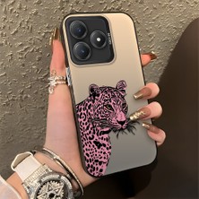 HONTINGA Realme C63 ile Uyumlu Kılıfı Silikon Kenar Sert Arka Düşüme Önleyici Basitlik Anti Düşme Kamera Korumali Leopar Desen Telefon Kılıfı Kadın ve Erkek Için Uygundur K1-0720