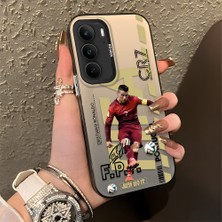 HONTINGA Realme C75 ile Uyumlu Kılıfı Silikon Kenar Sert Arka Düşüme Önleyici Basitlik Anti Düşme Kamera Korumali Cr7 Desen Telefon Kılıfı Kadın ve Erkek Için Uygundur K1-0712