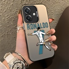 HONTINGA Oppo A3 5g ile Uyumlu Kılıfı Silikon Kenar Sert Arka Düşüme Önleyici Basitlik Anti Düşme Kamera Korumali Cr7 Desen Telefon Kılıfı Kadın ve Erkek Için Uygundur K1-0727