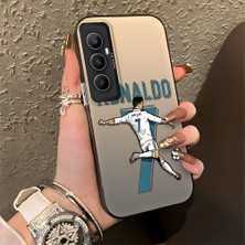 HONTINGA Realme C65 4g ile Uyumlu Kılıfı Silikon Kenar Sert Arka Düşüme Önleyici Basitlik Anti Düşme Kamera Korumali Cr7 Desen Telefon Kılıfı Kadın ve Erkek Için Uygundur K1-0727