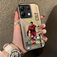 HONTINGA Poco X6 5g ile Uyumlu Kılıfı Silikon Kenar Sert Arka Düşüme Önleyici Basitlik Anti Düşme Kamera Korumali Cr7 Desen Telefon Kılıfı Kadın ve Erkek Için Uygundur K1-0712