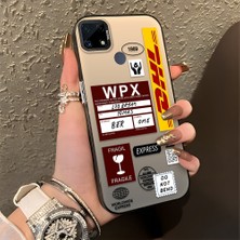 HONTINGA Realme C25 ile Uyumlu Kılıfı Silikon Kenar Sert Arka Düşüme Önleyici Basitlik Anti Düşme Kamera Korumali Dhl Desen Telefon Kılıfı Kadın ve Erkek Için Uygundur K1-0735