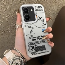 HONTINGA Vivo Y36 5g ile Uyumlu Kılıfı Silikon Kenar Sert Arka Düşüme Önleyici Basitlik Anti Düşme Kamera Korumali Uçuş Desen Telefon Kılıfı Kadın ve Erkek Için Uygundur K1-0714