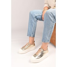Bestello Bağcıklı Termo Taban Hakiki Deri Sneaker 101-23028-01 Kadın Ayakkabı