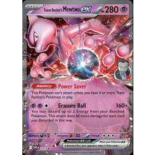 Team Rocket's Mewtwo Ex #205 Pokemon Promo Orijinal Kartı